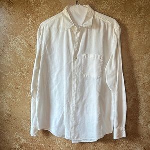 Linen Banana Republic long sleeve button up XL